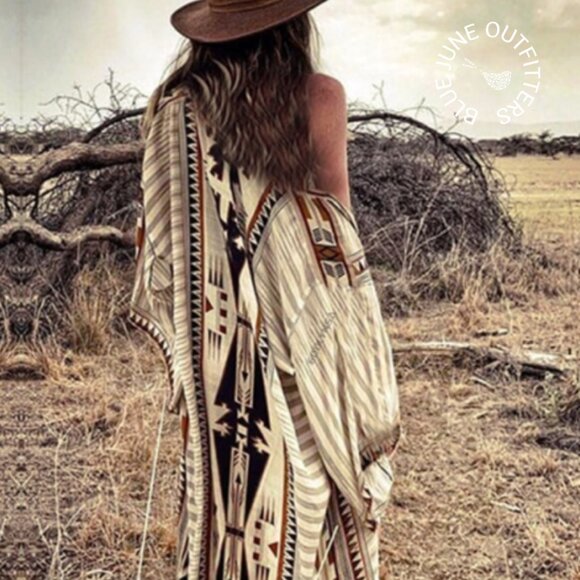 Desert Rose Kimono Duster - Picture 1 of 4